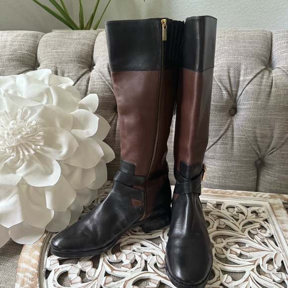 Michael Kors Tall Leather Roding Boots Women’s 9 - Picture 7 of 9